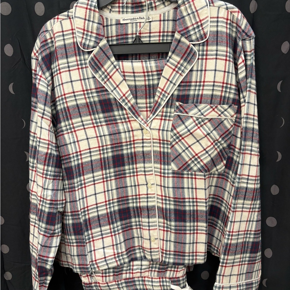 Abercrombie & Fitch Plaid Pajama Set - Red, Blue, White
